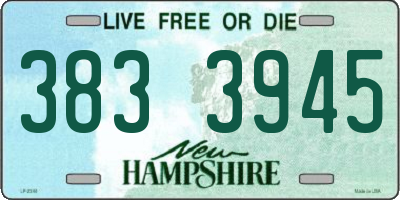 NH license plate 3833945