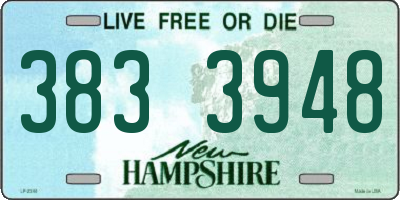 NH license plate 3833948