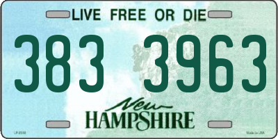 NH license plate 3833963
