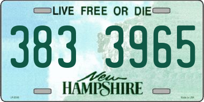 NH license plate 3833965