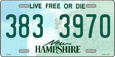 NH license plate 3833970