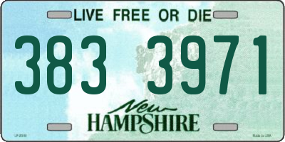 NH license plate 3833971