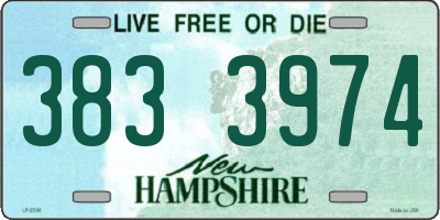 NH license plate 3833974