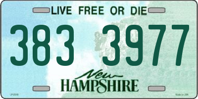 NH license plate 3833977
