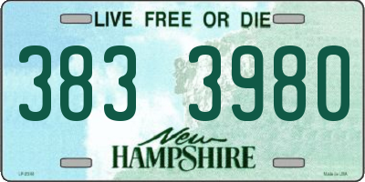 NH license plate 3833980