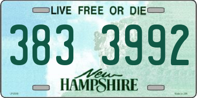 NH license plate 3833992