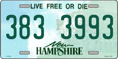 NH license plate 3833993