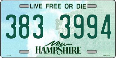 NH license plate 3833994