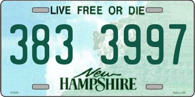 NH license plate 3833997