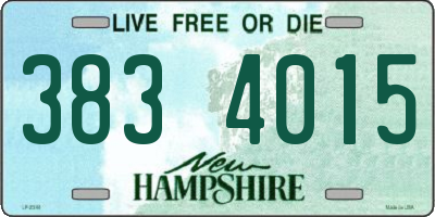 NH license plate 3834015