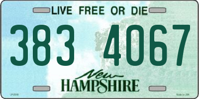 NH license plate 3834067