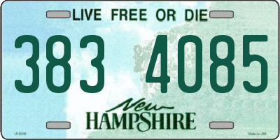 NH license plate 3834085