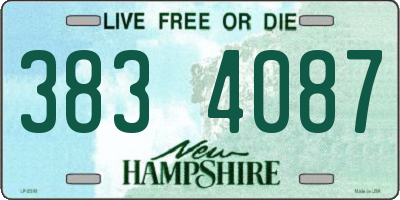 NH license plate 3834087