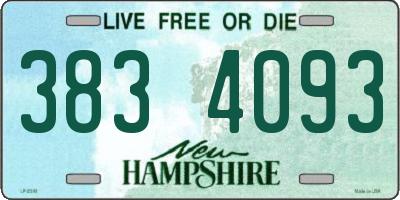 NH license plate 3834093