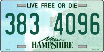 NH license plate 3834096