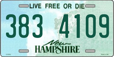 NH license plate 3834109