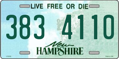 NH license plate 3834110