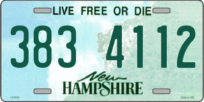 NH license plate 3834112