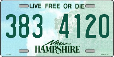 NH license plate 3834120