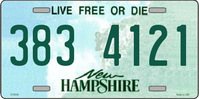 NH license plate 3834121