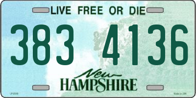 NH license plate 3834136