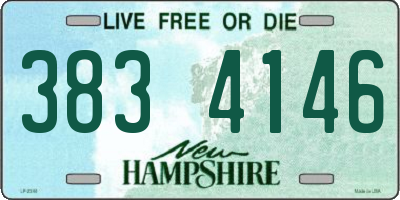 NH license plate 3834146