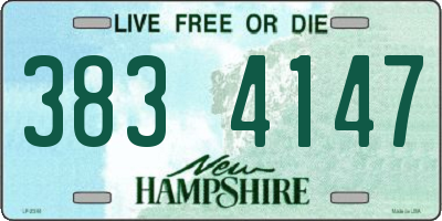 NH license plate 3834147