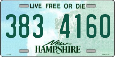 NH license plate 3834160