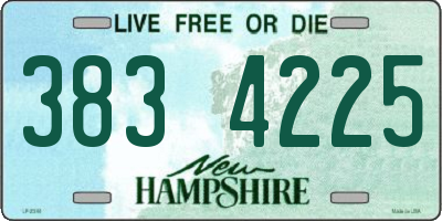 NH license plate 3834225