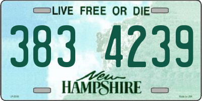 NH license plate 3834239