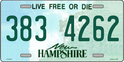 NH license plate 3834262