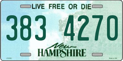 NH license plate 3834270