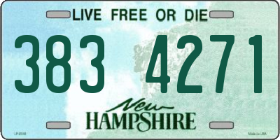 NH license plate 3834271