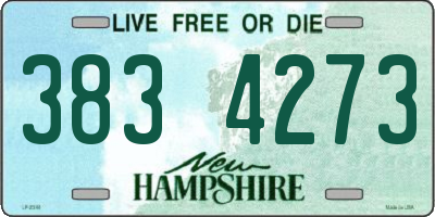 NH license plate 3834273