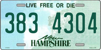 NH license plate 3834304