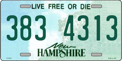 NH license plate 3834313