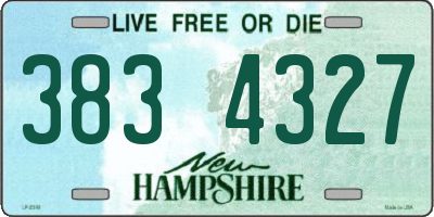 NH license plate 3834327
