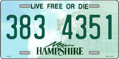 NH license plate 3834351
