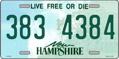 NH license plate 3834384
