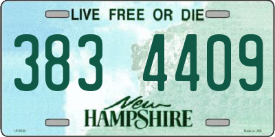 NH license plate 3834409