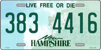 NH license plate 3834416