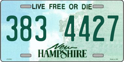 NH license plate 3834427