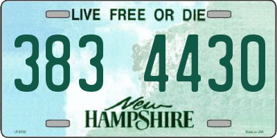 NH license plate 3834430