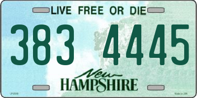 NH license plate 3834445