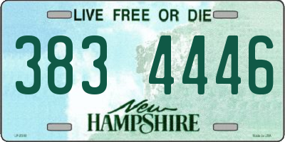 NH license plate 3834446