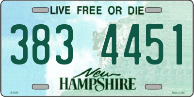 NH license plate 3834451