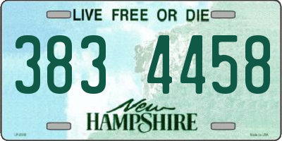 NH license plate 3834458