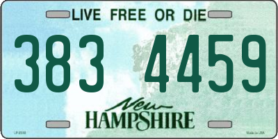 NH license plate 3834459