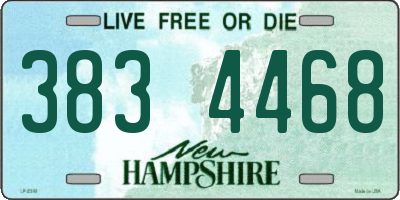NH license plate 3834468