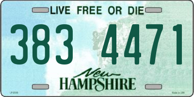 NH license plate 3834471